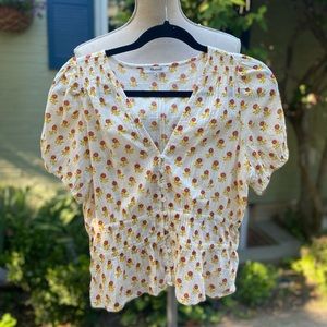 NWOT MADEWELL SOPHIA FLORAL TOP